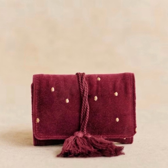 Sezane Handbags - NWOT Sezane Burgundy Jewelry Wrap
